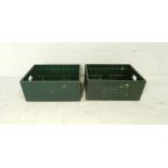 Two Canada Dry plastic crates - length 42cm, depth 32cm, height 19cm
