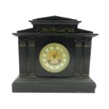 A Hamilton & Inches of Paris slate mantel clock