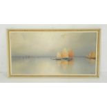 "Venice Lagoon" framed oil on canvas signed 'Vanni' - 131cm x 70cm
