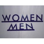 A set of "Men" & Women" aluminium signs