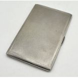 A silver cigarette case with inscription to inside, Birmingham 1952, weight 165.2g