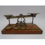 An S. Mordan & Co, London set of oak mounted postal scales