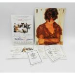 Invites and programme for the film premiere of 'Four Weddings and a Funeral' along with a Whitney