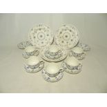 A collection of Furnival and Masons 'Denmark' pattern china