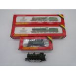 A collection of three boxed Hornby Railways OO gauge locomotives including GWR Hall Class 4-6-0 "