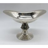 A hallmarked silver sweetmeat dish on pedestal base, weight 152.1g