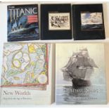 Fighting Ships 1750 - 1850 by Sam Willis, folio size along with New Worlds - Maps from the Age of