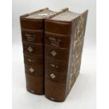 Guide to the Crystal Palace in two volumes circa 1854, both volumes rebound in half leather and