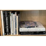 A collection of books on the subject of William Morris including publications by Thames & Hudson,