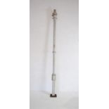 A Victorian painted cast iron lamp post - height 279cm