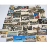 A collection of vintage postcards including vintage New York City and Canada and photographs