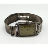 A vintage 925 silver wristwatch with Sterling Silver strap