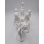 A collection of Spode white figurines by Pauline Shone.