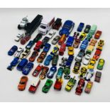 A collection of mainly die-cast including Hot Wheels etc