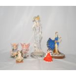 A collection of figurines including 'The Charleston, The Leonardo Collection' etc.