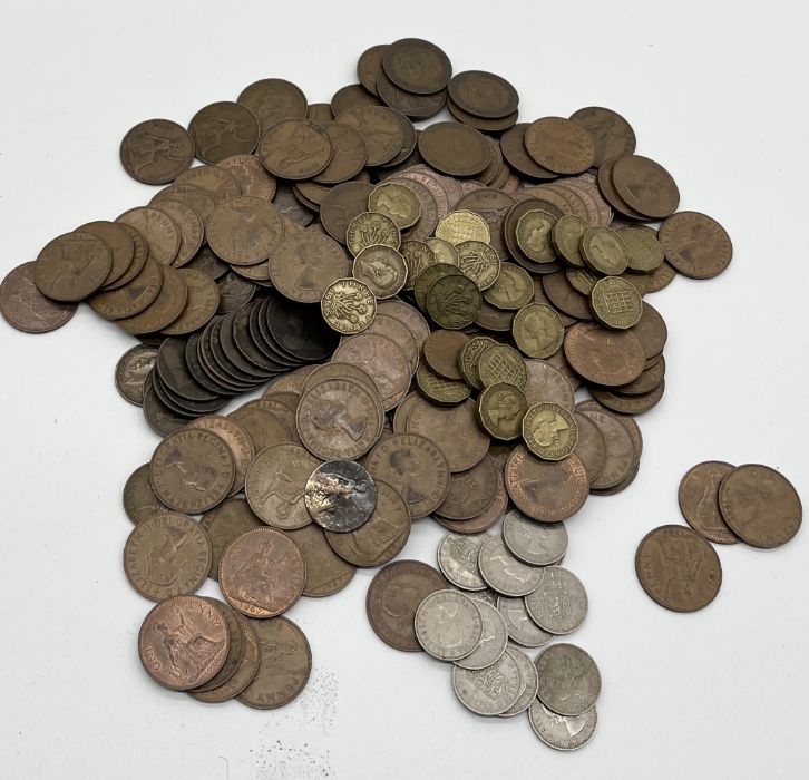 A collection of various UK coinage