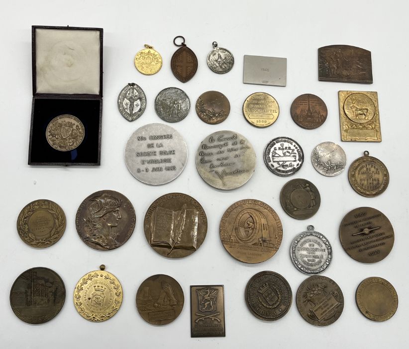 A collection of various 19th century tokens and medallions including a number of French examples - Image 2 of 2