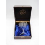 A Kosta limited edition boxed glass goblet by Lisa Bauer signed and dated 1979, numbered 59/475