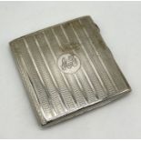 A hallmarked silver cigarette case, weight 107.3g