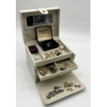 A collection of costume jewellery including Attwood & Sawyer, Christian Dior, silver bracelet and an