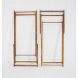 Two vintage wooden deck chair frames