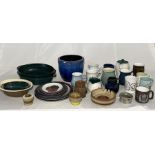 A collection of mainly Denby stoneware plates, mugs, dishes etc.