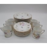 A set of Bavarian china by Sanssouci, including six trios.