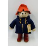 A vintage Paddington Bear in original Dunlop wellington boots- height 50cm