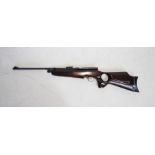 A boxed SMK bolt action Thumbhole 78 CO2 Deluxe (TH78D) .22 air rifle with boxed Center Point 4x32