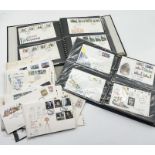 A collection of first day covers loose and in two albums