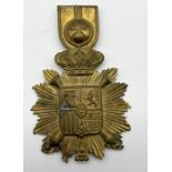 A Royal Fusiliers gilt metal Shako badge