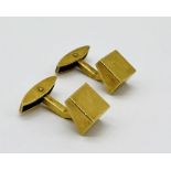 A pair of 18ct gold Brutalist style cufflinks, total weight 19.2g