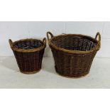 Two wicker baskets