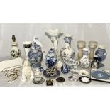 A collection of assorted china including Wedgewood, Crown Staffordshire, Capodimonte etc.