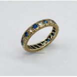 A 9ct gold eternity ring (weight 3g)