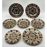 A collection of thirteen Royal Crown Derby Imari pattern plates comprising of ten plates measuring