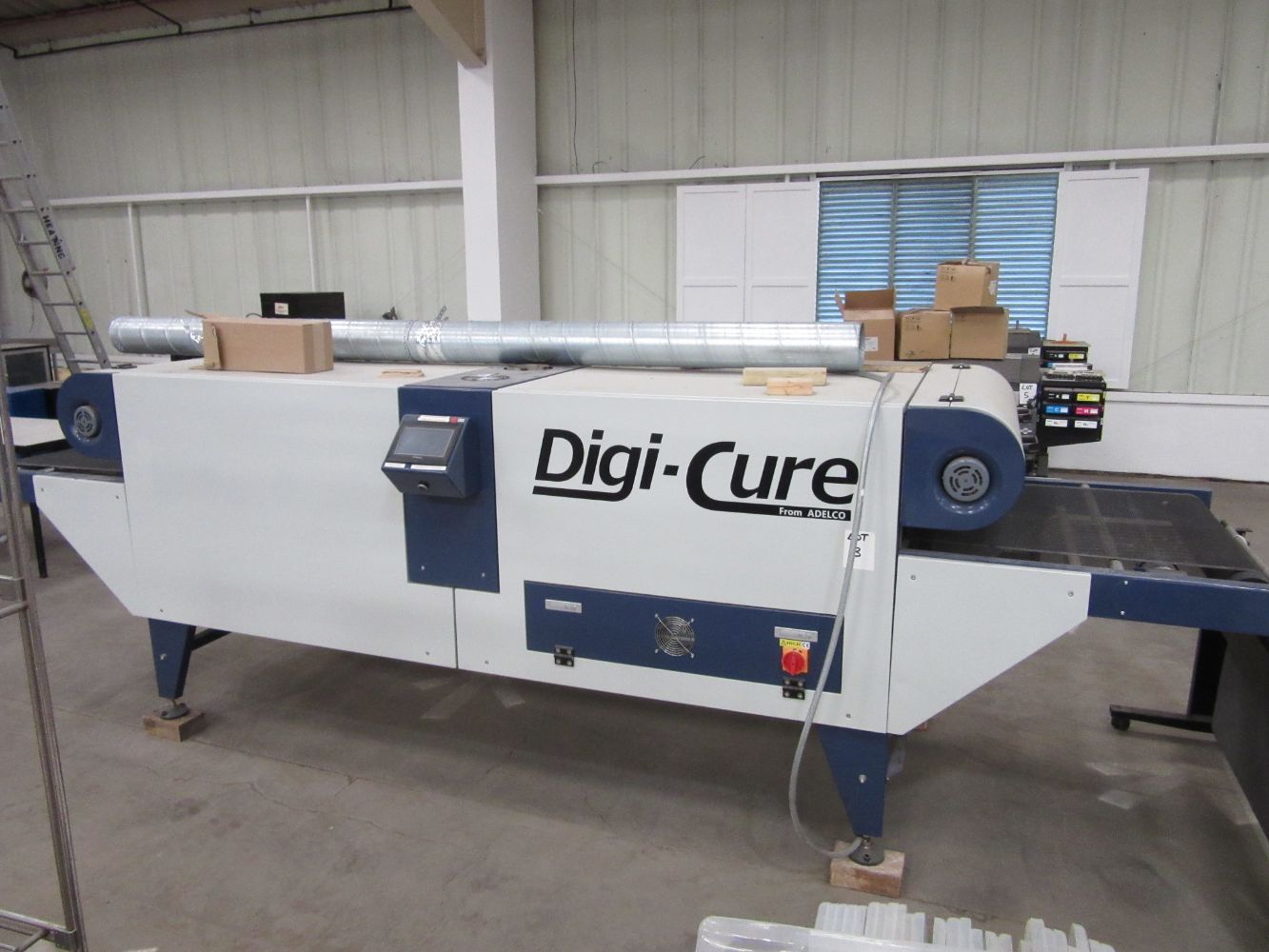 Online timed Liquidation sale of a Tie Dye company, consisting of equipment including Brother garment printers, Adelco Digi Cure dryer etc.