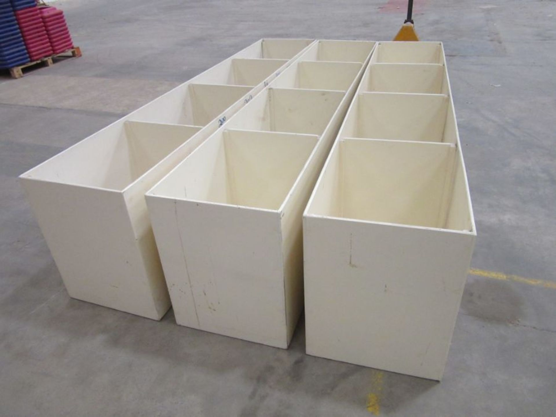 Three industrial painted shelving units - Image 2 of 2