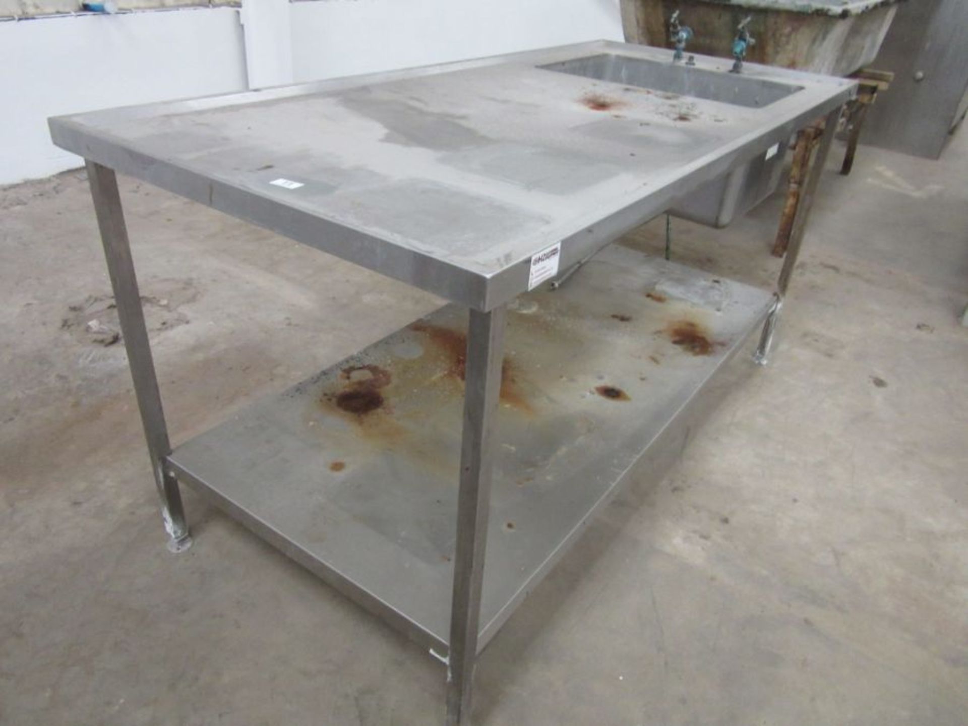 An industrial stainless steel sink unit - Image 4 of 4