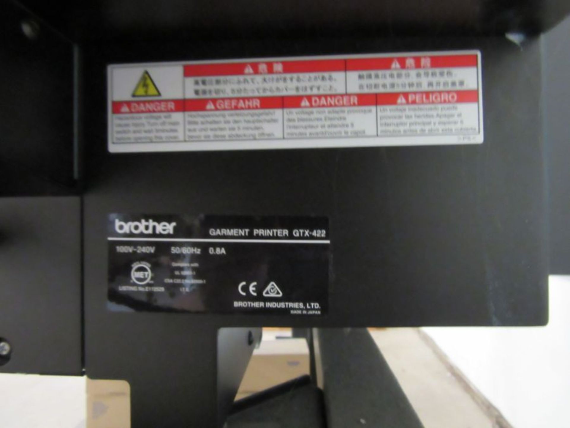 Brother DTG GTX-422 garment printer - Image 4 of 5
