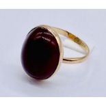 A 9ct gold hardstone ring