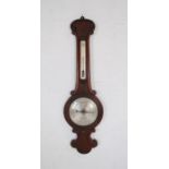 A Victorian mahogany banjo barometer named to 'Bartlett & Sons, Cirencester' - height 93cm