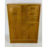 A mid-century G-Plan gents wardrobe - height 122cm, width 88cm, depth 45cm