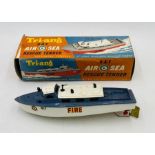 A vintage boxed Tri-ang RAF Air Sea Rescue Tender clockwork powered moulded plastic boat (Cat. No.