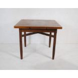 An oak drawer leaf table