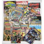A collection of various comics including Marvel, DC etc.