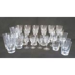 A collection of Waterford crystal Wine and Sherry glasses etc