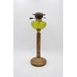 A Victorian brass oil lamp