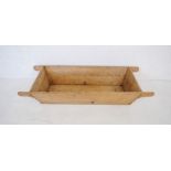 An antique pine dough bin - length 126cm, depth 50cm, height 23cm