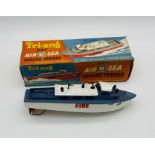 A vintage boxed Tri-ang RAF Air Sea Rescue Tender clockwork powered moulded plastic boat (Cat. No.